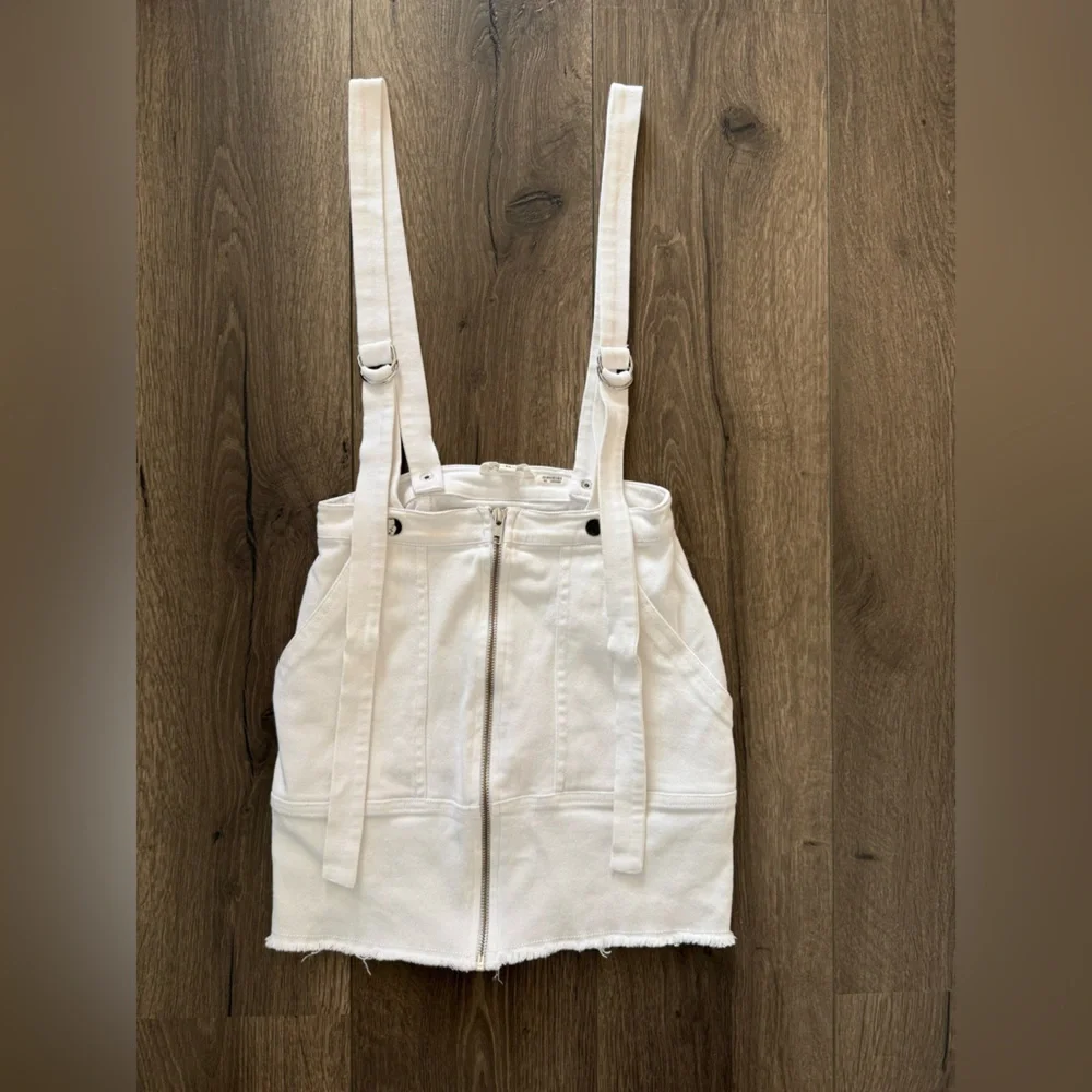 FOR LOVE & LEMONS Monika Overalls Mini Skirt White Size XS - Picture 9 of 11